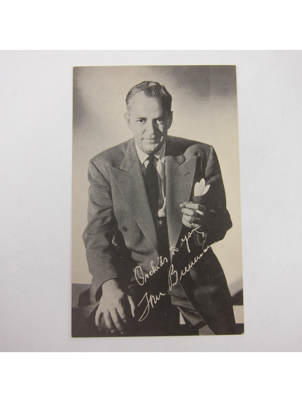 Postcard Tom Breneman Orchids To You Breakfast in Hollywood Kellogg Vintage 1945